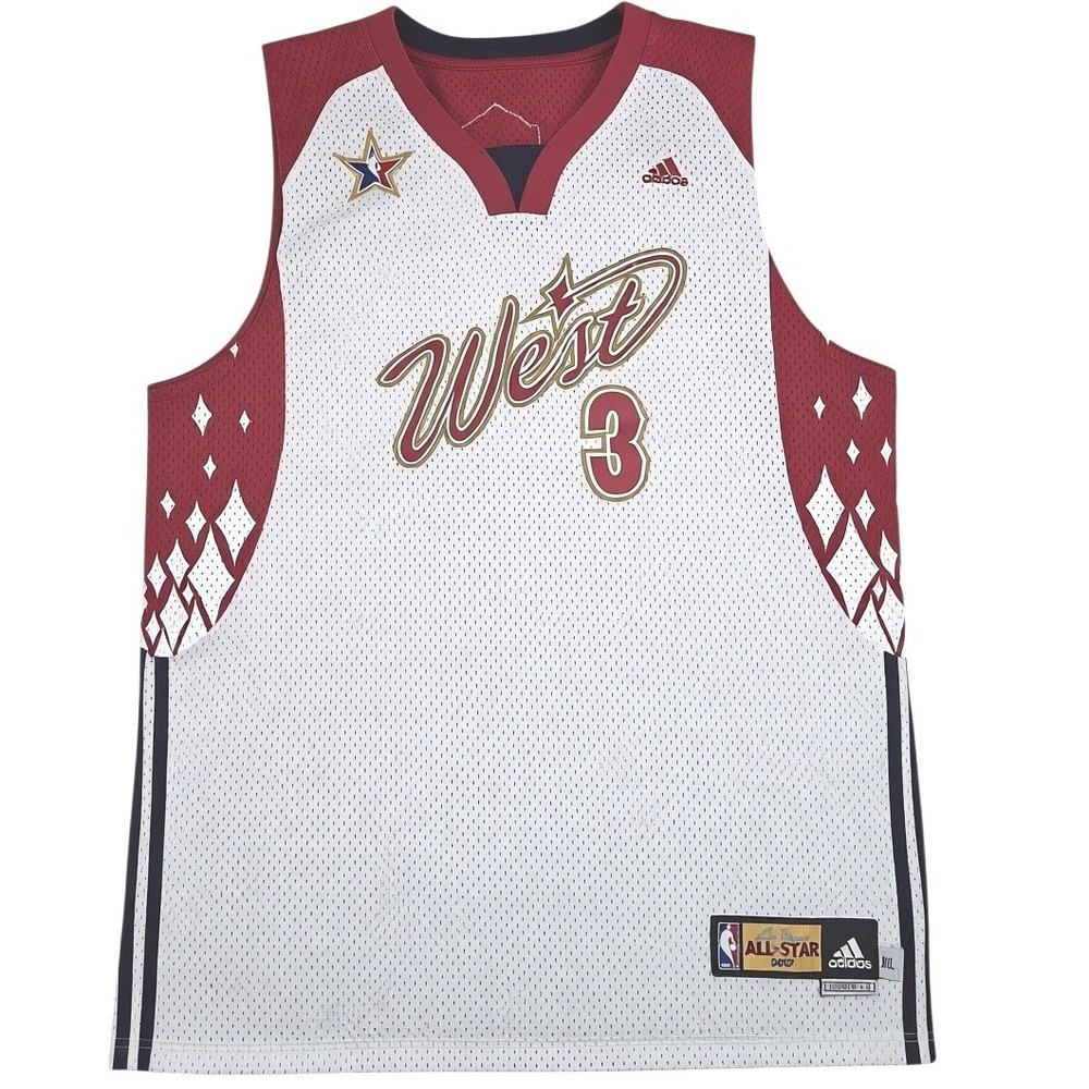 Adidas NBA All-Star 2007 Jersey Men XL White Iverson #3 West Excellent Mesh
